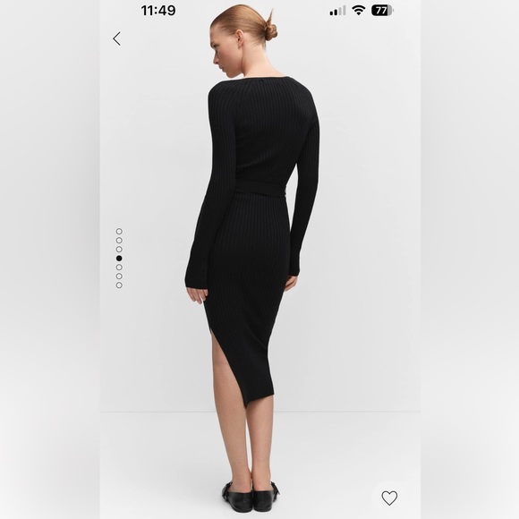 COPY - NWT MANGO BLACK DRESS WITH BELT SIZE 6 - Picture 6 of 11